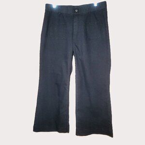 Women's Wide Leg Ankle Pull-on Black 4-[ocket Pants - Size L